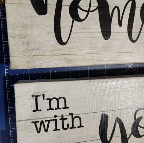 NWT 2 Hanging Signs "home is wherever I'm with you" - Picture 4 of 5